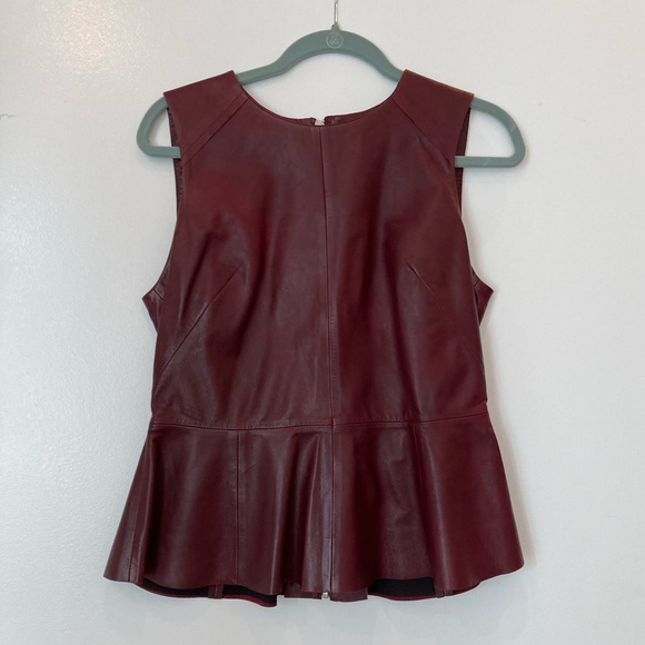 H&M Sleeveless Leather Peplum Top - Picture 7 of 13